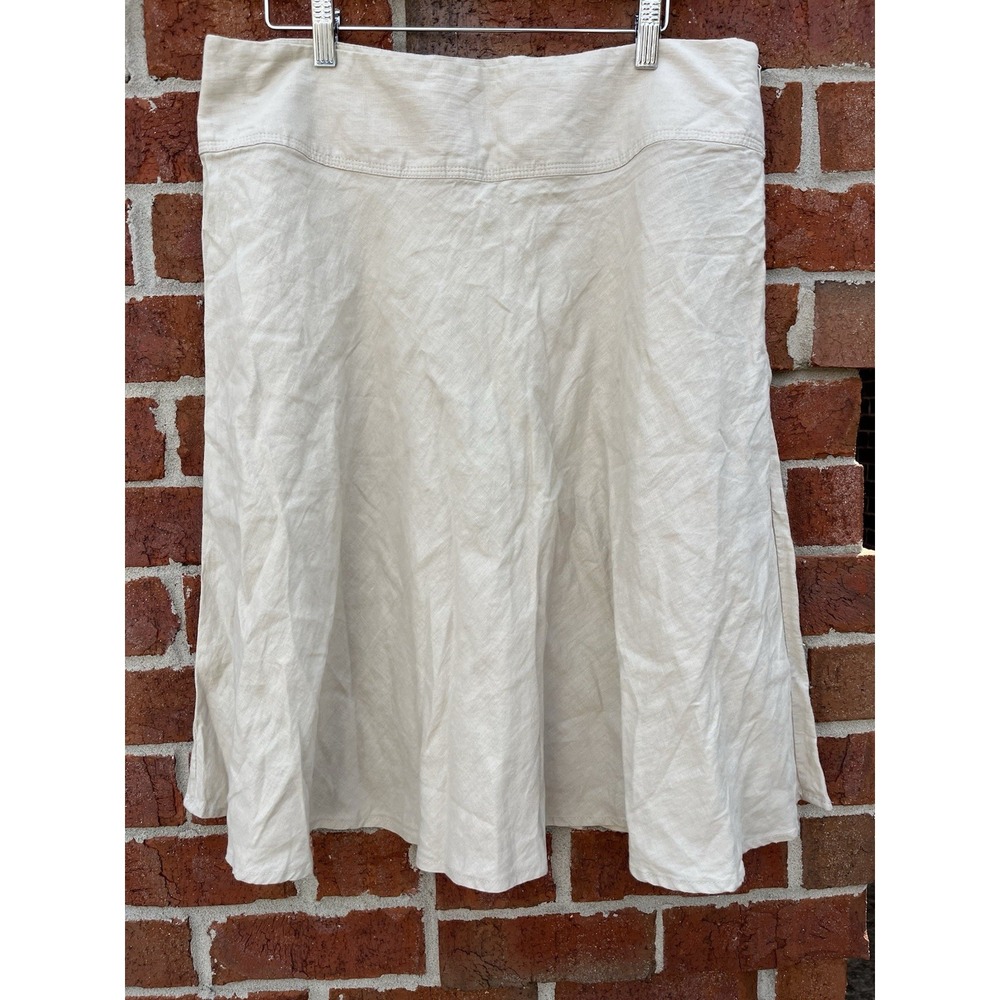 Merona Linen A-Line Linen Skirt Size 12 Casual Minimalist